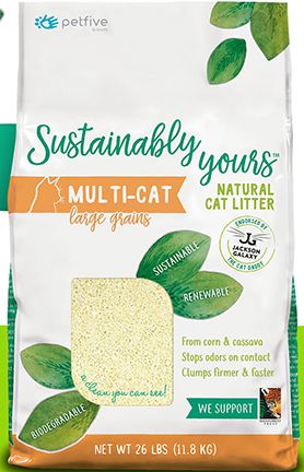 Sustainably Yours Natural Biodegradable Cat Litter - Large Grains