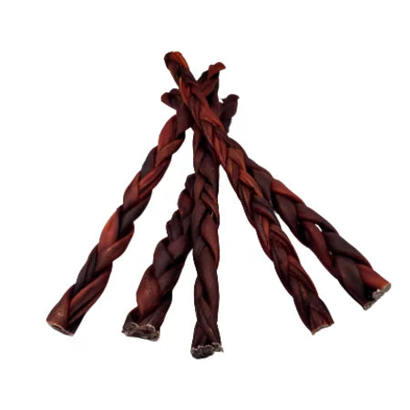 12″ – Braided Beef Collagen Stick – Brown