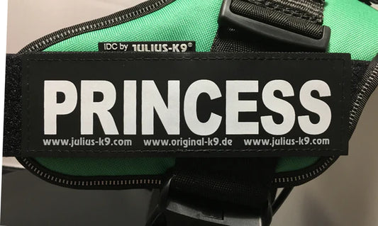 Julius-K9 Harness Label - "PRINCESS"