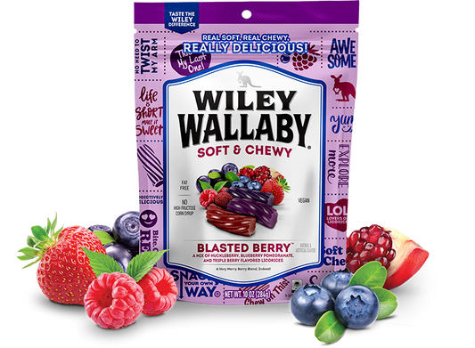 Wiley Wallaby Blasted Berry Licorice 200gm