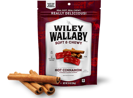 Wiley Wallaby Hot Cinnamon Licorice 200g