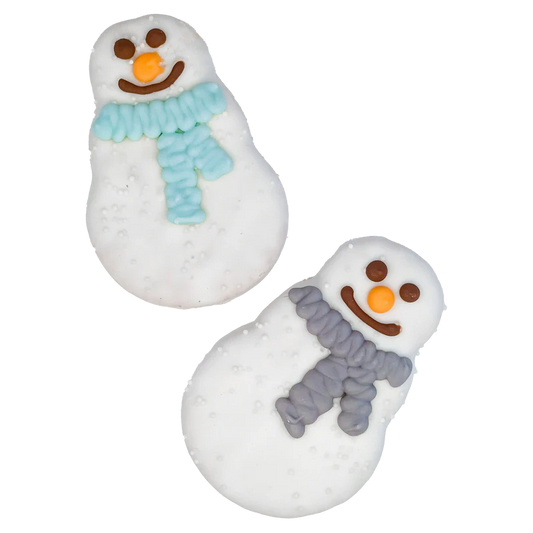 Bosco and Roxy's Snowman with Scarf cookie