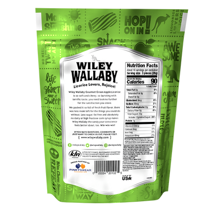 Wiley Wallaby Green Apple Licorice 200gm