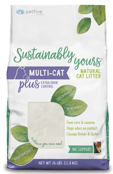 Sustainably Yours Natural Biodegradable Extra Odor Control Multicat Cat 26lb