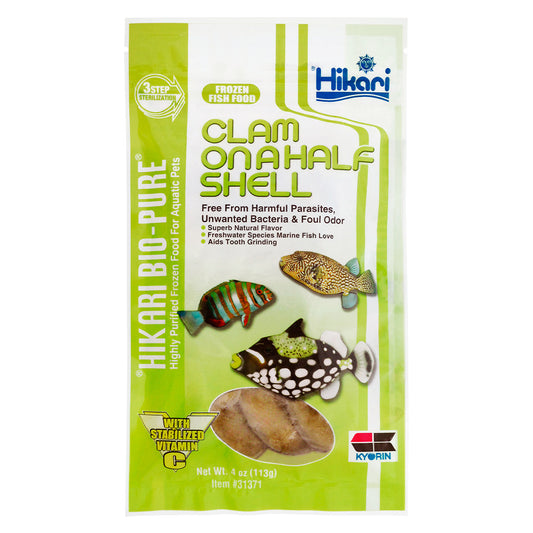 Hikari Bio-Pure Frozen Clam On A Half Shell - Flat Pack - 4 oz