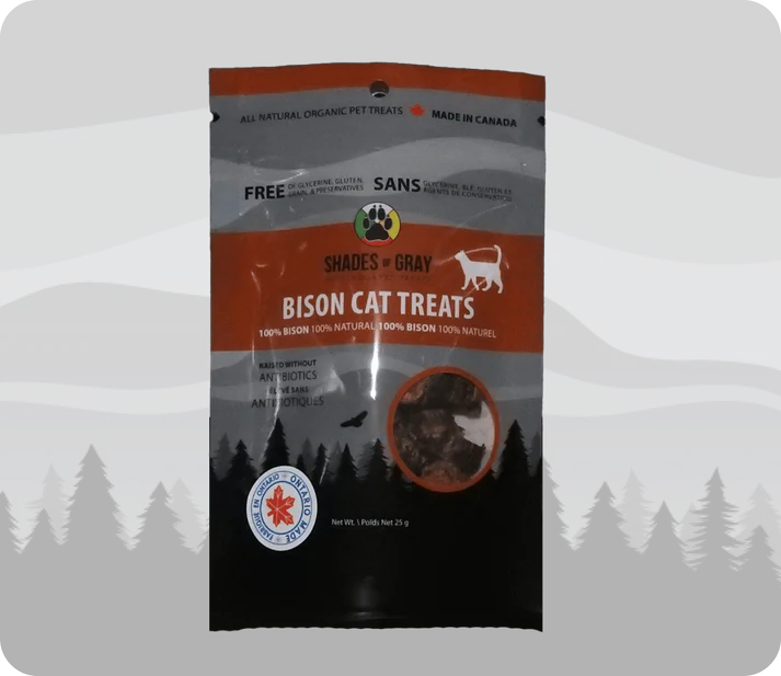 Shades of Gray Indigenous Pet Treats - Bison Cat Treats 25g