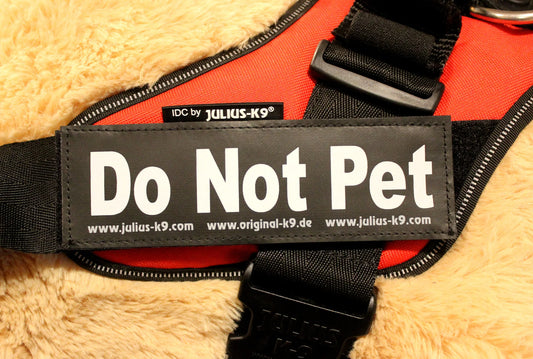 Julius-K9 Harness Labels - set of 2 "D0 NOT PET"