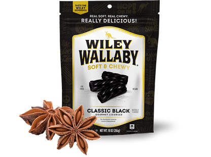Wiley Wallaby Classic Black  Licorice 184gm