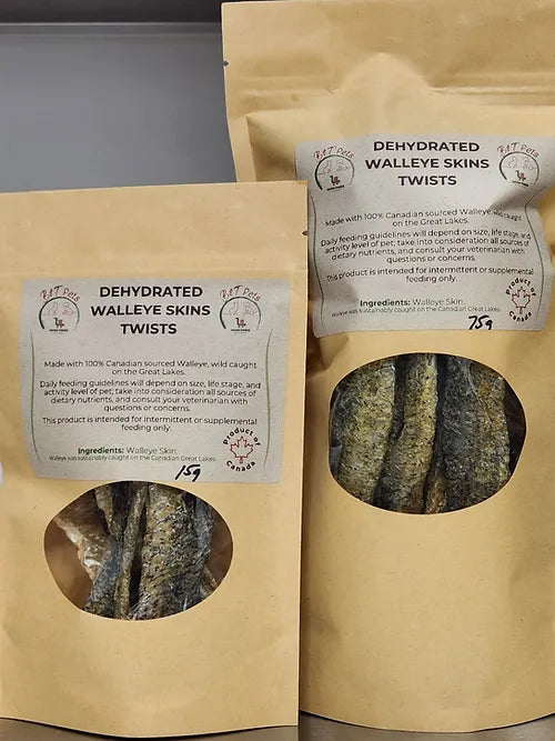 B&T Pets - Dehydrated Walleye Skins