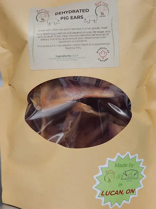 B&T Pets - Dehydrated Pig Ears (hairless) 225g