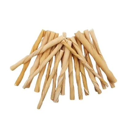 Wow-Finds - B&T - Thin Twisted Beef Collagen Stick - 5" (Bag of 10)