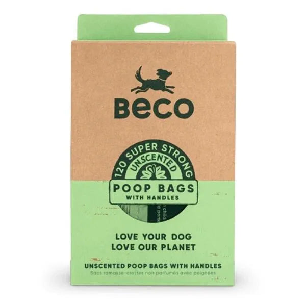 Beco Pets Unscented Poop Bags with Handles (120ct)