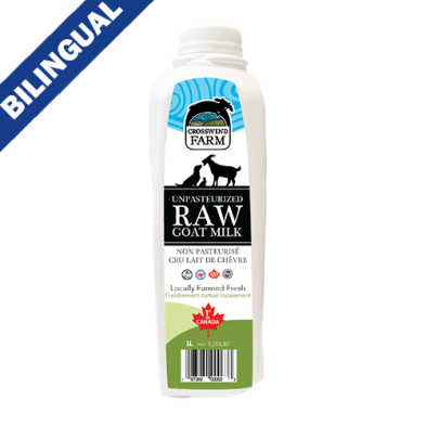 CROSSWIND FARM FROZEN RAW GOAT MILK 1L