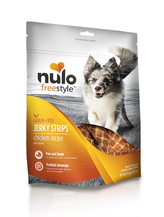 Nulo - FreeStyle - Grain-Free Jerky Strips - Chicken Recipe with Apples 5oz