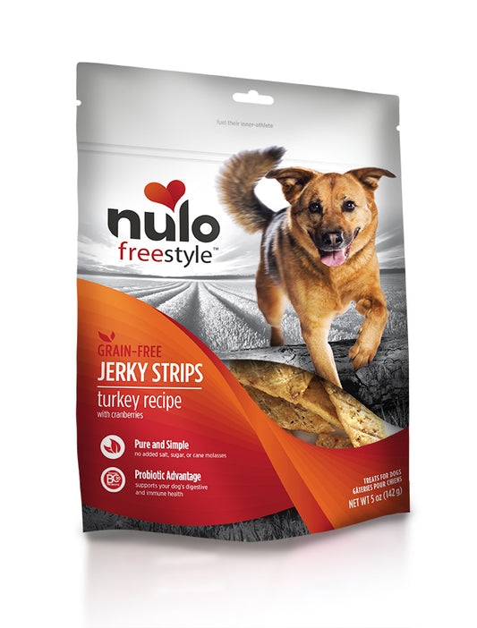 Nulo - FreeStyle - Grain-Free Jerky Strips - Turkey Recipe with Cranberries 5oz