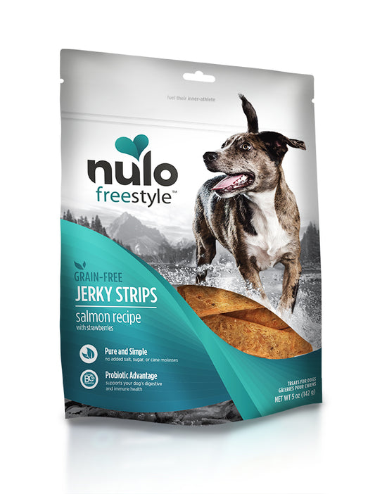 Nulo - FreeStyle - Grain-Free Jerky Strips - Salmon Recipe with Strawberries 5oz