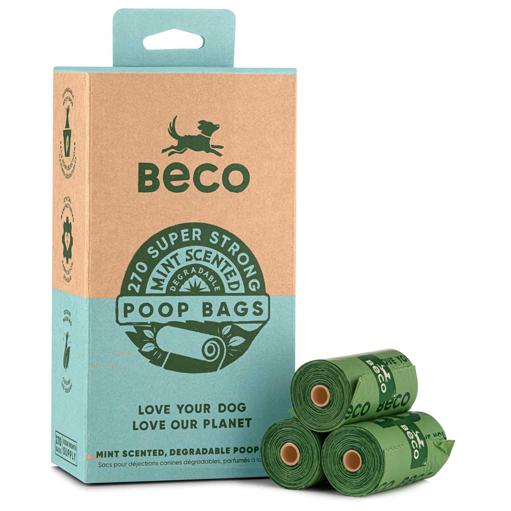 beco Mint Scented Degradable Poop Bags (60ct)