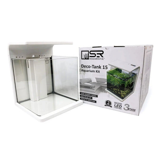 SR AQUARISTIK DECO TANK 15 WHITE FINISH 4 GAL 15L