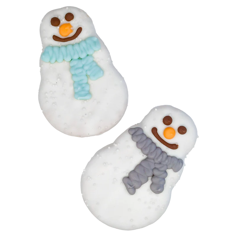 Bosco and Roxy's Snowman with Scarf cookie