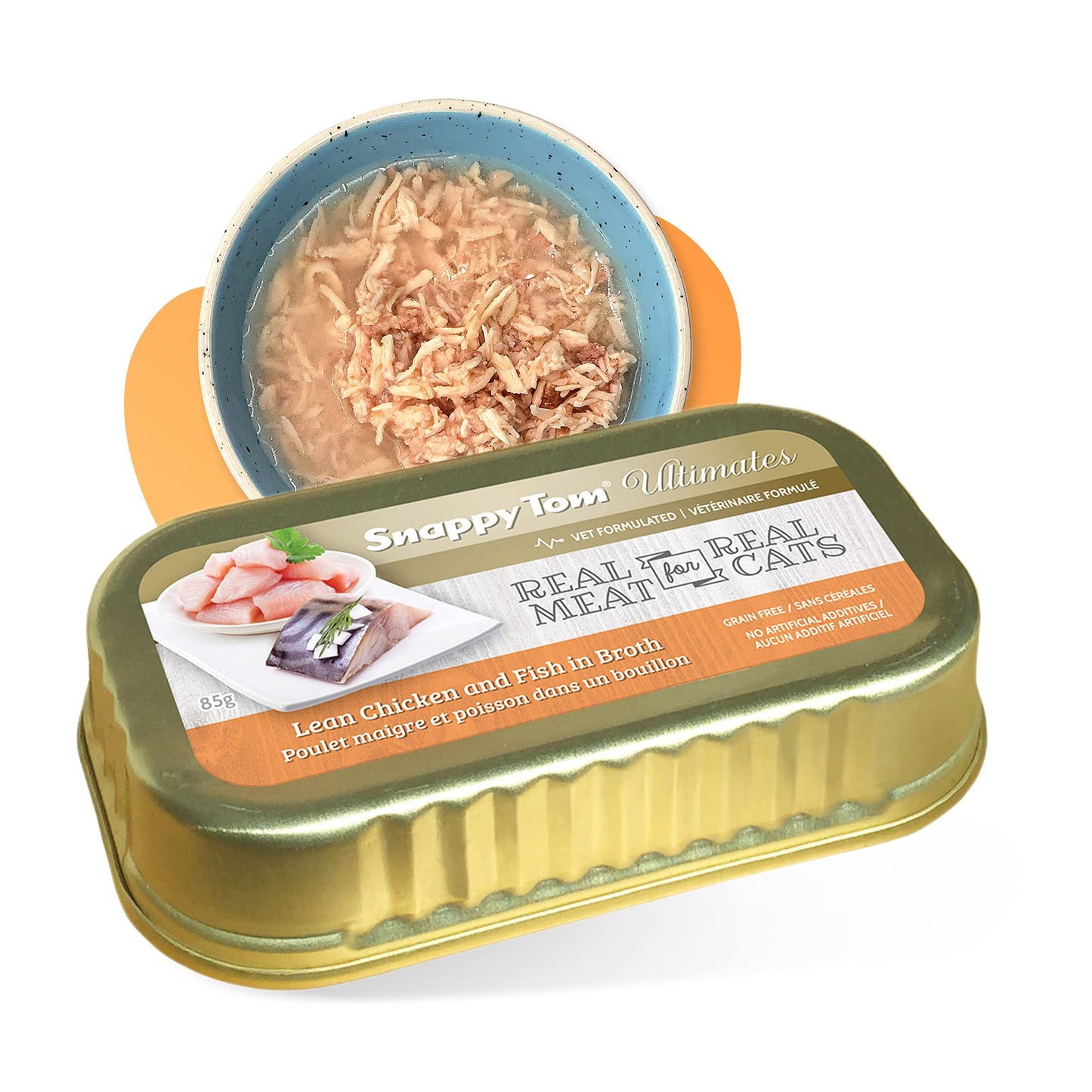 SNAPPY TOM ULTIMATES LEAN CHICKEN & FISH IN BROTH WET CAT FOOD