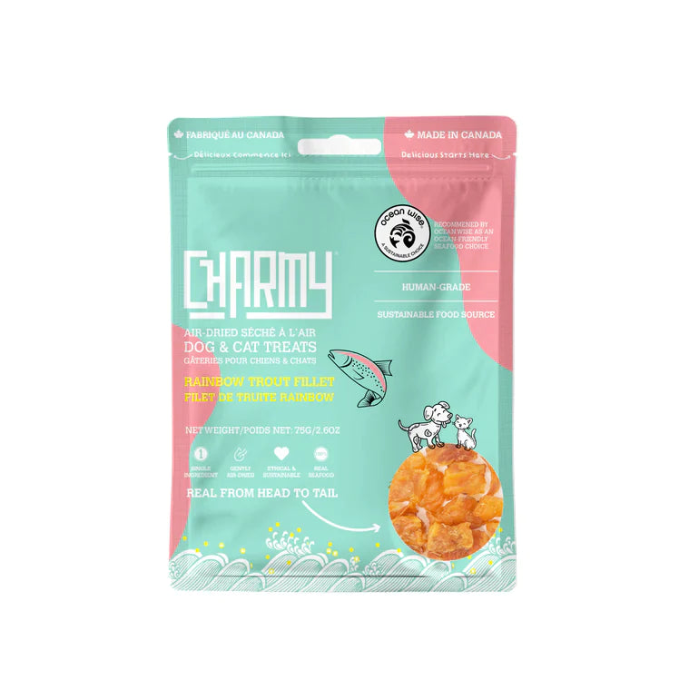 Charmy Air Dried Rainbow Trout Dog and Cat Treats