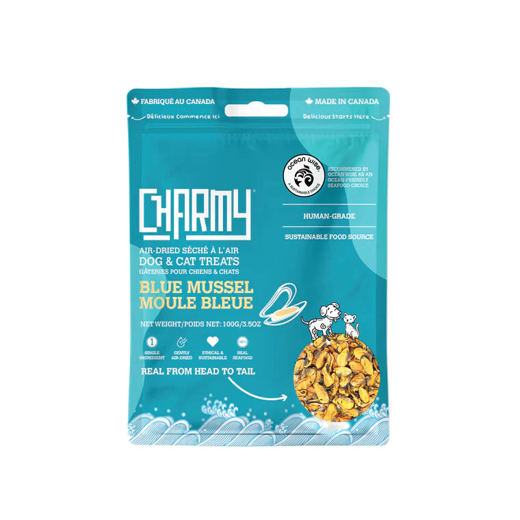 Charmy Air Dried Blue Mussel Dog and Cat Treats
